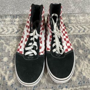 Vans youth checkered hi tops